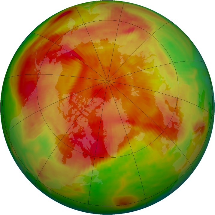 Arctic ozone map for 29 April 1982